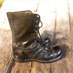 Double H Black Leather Boots